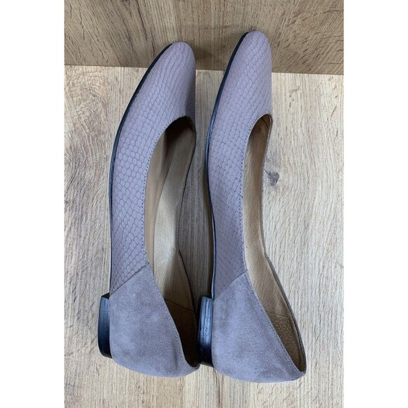 Corso Como Flats Shoes Women's 10 Suede Slate Gray Snakeskin Patent Comfort BR01 - Picture 10 of 16